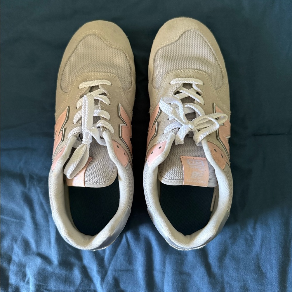 Grey & Pink New Balance 574 - Picture 2 of 4